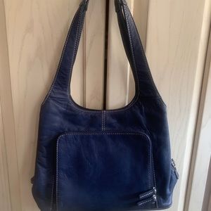Dark Blue Leather Purse